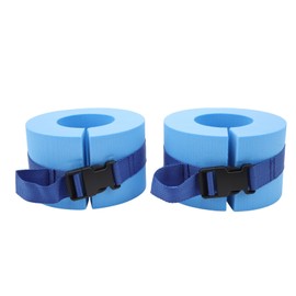 2Pcs EVA Foam Swim Aquatic Cuffs Water Aerobics Float Ring Ankles Arms Belts with Quick Release Buckle for Swim Fitness Training