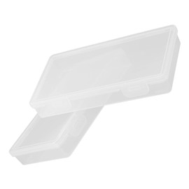 DOITOOL 2Pcs Clear Storage Box Multipurpose Organizer for Photos Cards and Parts Durable Plastic with Lid for Desktop and Craft Supplies