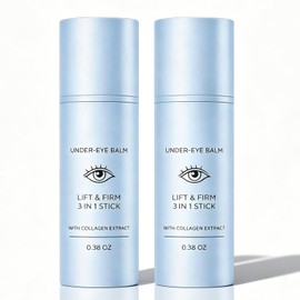 Under Eye Balm, Hydrating & Smoothing Eye Balm for Dark Circles, Puffiness, Wrinkles and Under-Eye Bags, All Skin Types（2PCS）