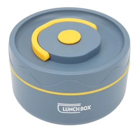 Thermal Insulated Lunch Container, 420ml, Stainless Steel Double Layer, Round, Portable