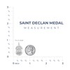 PicturesOnGold.com Saint Declan Oval Religious Medal EXCLUSIVE - Sterling Silver