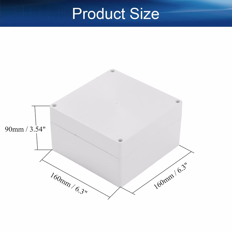 Heyiarbeit 1Pcs 160x160x90mm/6.30" x 6.30" x 3.54" ABS White Dustproof