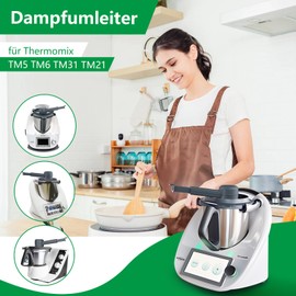 OTOmitra Steam Diverter for Thermomix TM5 TM6 TM31 TM21, Steam Deflector for Kitchens Wall Cabinets Protection, Steam Diversion Accessories, Steam Diverter Attachment Kitchen Helper, BPA Free (Grey)