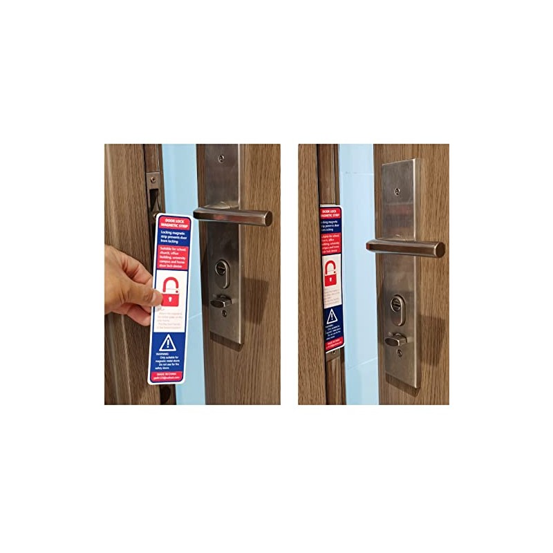 60 Pack Lockdown Magnetic Strips for School Office Public Business