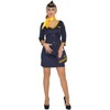 Maylynn 14142, costume stewardess flight attendant with bag., large, blue