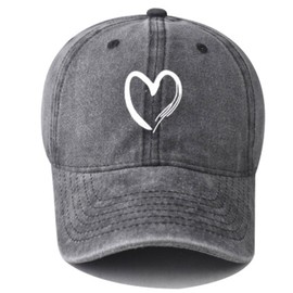 MAZELIKEHOOD Baseball Cap Adjustable Unisex Cotton Breathable Casual Sport Heart Sun Hat for Women Men Pink