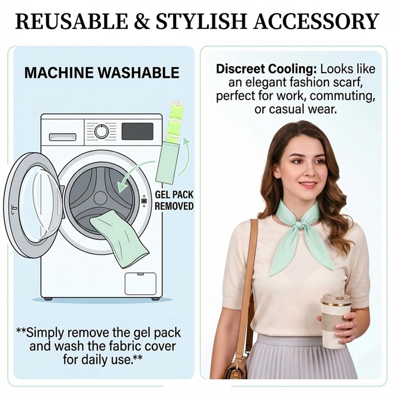 Cooling Towel with Soft Gel Ice Pack Inserts |Gel Ice
