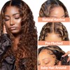AiPliantfis Curly Wave Human Hair Wig Brown Echthaar Perücke Damen