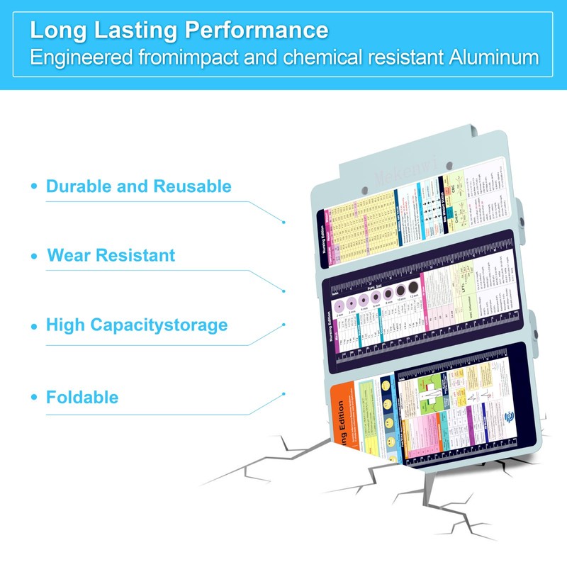 Nursing Clipboard - Foldable Aluminum 3 Layers Edition with Cheat