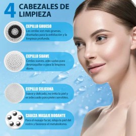 Cepillo Facial Limpiador Eléctrico Masajeador Exfoliante                                                                                              