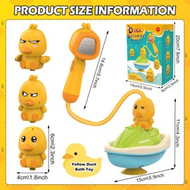 LETTERASHQP Bath Toy from 1 2 3 4 Years Duck Electric Water Toy Children Bath Toy Baby with Shower Head Bath Toy Bath Toy Children Gift from 1 2 3 4 Years