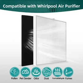 AP510&450 Ture HEPA Replacement Filter, Compatible with Whirlpool Whispure 1183054K, AP45030K, AP45030S, AP51030K, AP51030S, AP51030L, AP51030R, AP450and WP500 Air Purifier(1+4)