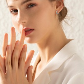 JFASHOP Chakra Bracelet 925 Sterling Silver Yoga Bracelet Women's Yoga Jewellery 7 Chakra Bracelet Amulet Bangle Mother's Day Gifts for Women Girls (Earrings), Sterling Silver