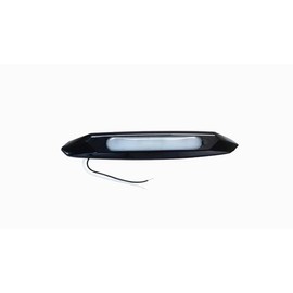 Kaper II L17-0014-BLK White/Amber LED Porch Light For RV, Black Bezel, Surface Mount, With On/Off Switch