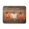 Autumn Pumpkin Dish Drying Mat Rustic Wood Dish Drainer Mats