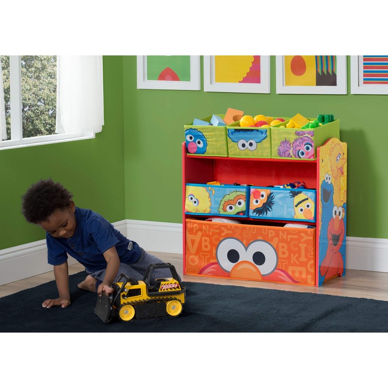 Sesame Street 6 Bin Design and Store Toy Organizer by