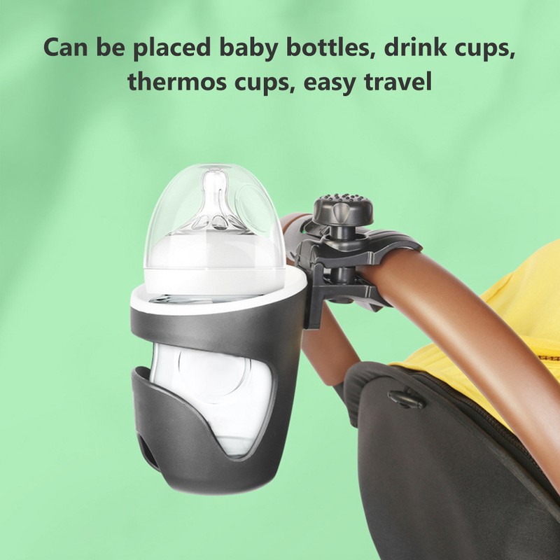 Pram Cup Holder 360 Degree Rotating Stroller Drink Holders Universal