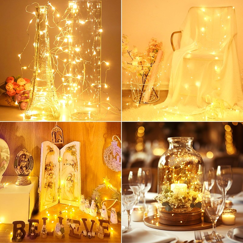 kolpop 6 Pack LED Fairy Lights Battery Operated, Mini Twinkle