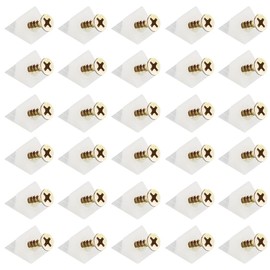 100 Packs Furniture Chest Mending Drawer Bottom Fixing Repair Wedges Drawer Bottom Support Brackets Plastic Angle Code Bracket Fastener with Screws Drawer Wedges 100 Sets (100)