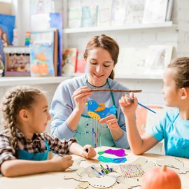 Wednok 6-Piece 3D Bird Wind Chime Craft Set for Children, Birds Craft Set, Wooden Spring Craft Set, Glockenspiel Creative Craft Sets, Wind Chimes for Spring, Easter, Christmas