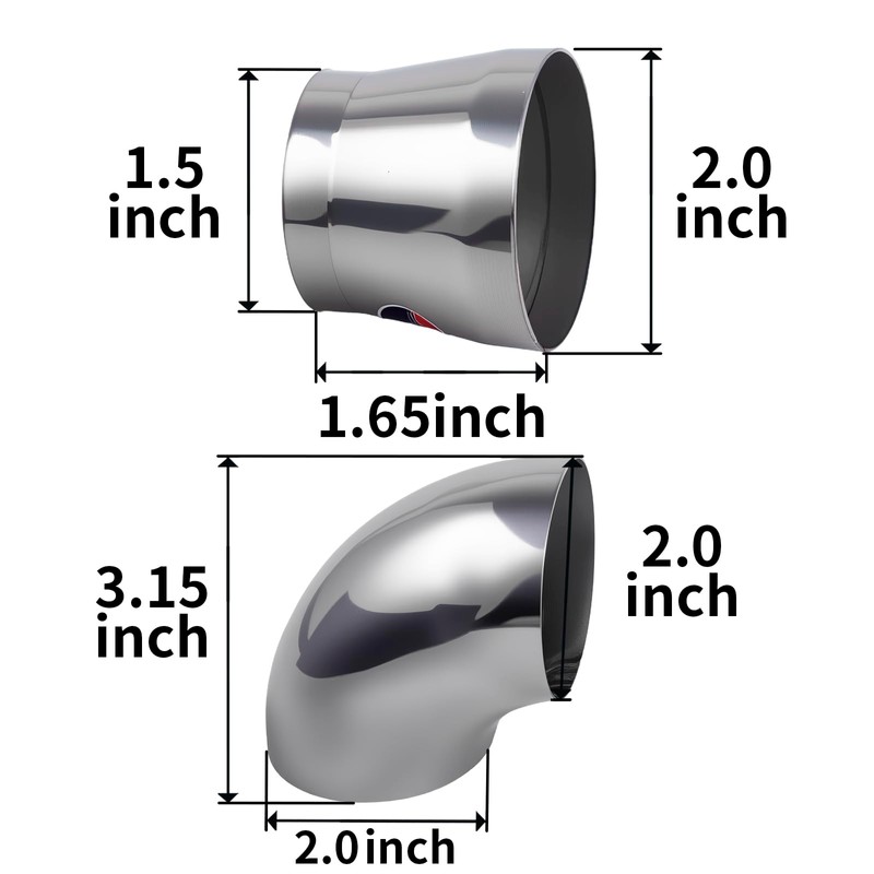 CNRAQR Universal 2" Vacuum Valve Exhaust Cutout with Stainless Steel