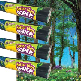 Teacher Created Resources Better Than Paper Enchanted Forest Bulletin Board Paper Roll, 4' x 12', Multicolored, 4/Pack (TCR32480)