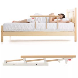 Folding Bed Rails For Elderly Medical Hospital Side Wooden Adults Guard Rail