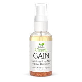 Clearly GAIN, Aceite para el Crecimiento del Cabello y Tratamiento del Cuero Cabelludo para Hombres y Mujeres | Suero Natural con Aceite de Ricino, Sa