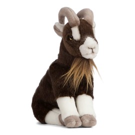 Living Nature Brown Goat, Realistic Soft Cuddly Goat Toy, Naturli Eco-Friendly Plush, 21cm