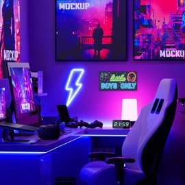 Little Boys Only, Boys Gaming Room Decor Door Sign for Gamer Room, Baby Boys Bedroom Wall Decorations, Kids Bedroom Dormitory Toddler Nursery Playroom Wall Art