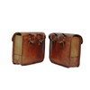 PRASTARA Motorcycle Side Pouch Brown Leather Side Pouch Saddlebags Saddle
