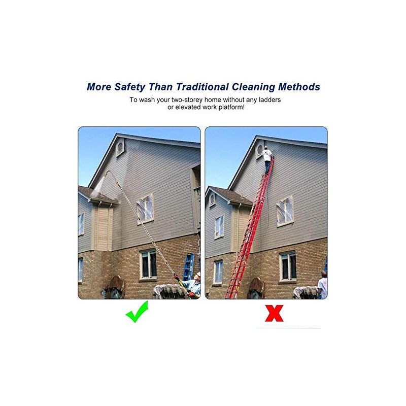 17 cm 3600PSI Pressure Washer Wand Extension Angle Quick Connect