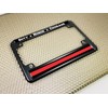 Motorcycle Metal License Plate Frame with Support Firefighters Duty Honor