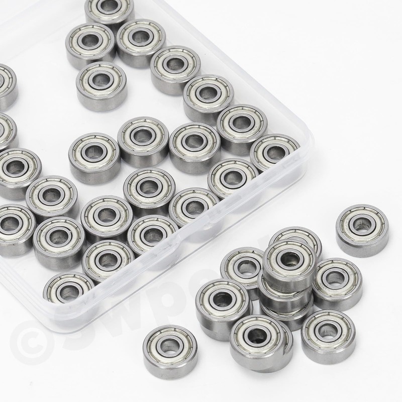 Swpeet 120Pcs 6 Sizes 693ZZ, 623ZZ, 624ZZ, 685ZZ, 687ZZ,627ZZ Ball