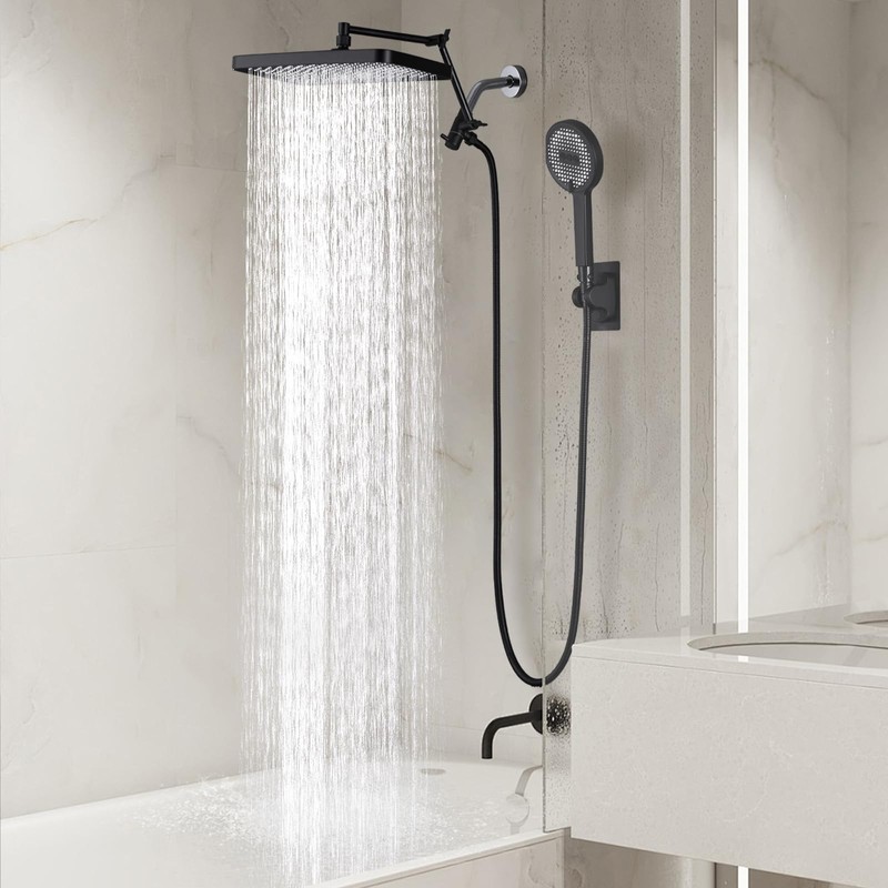 JFJIARUI 13" Shower Heads with Handheld Spray Combo, High Pressure