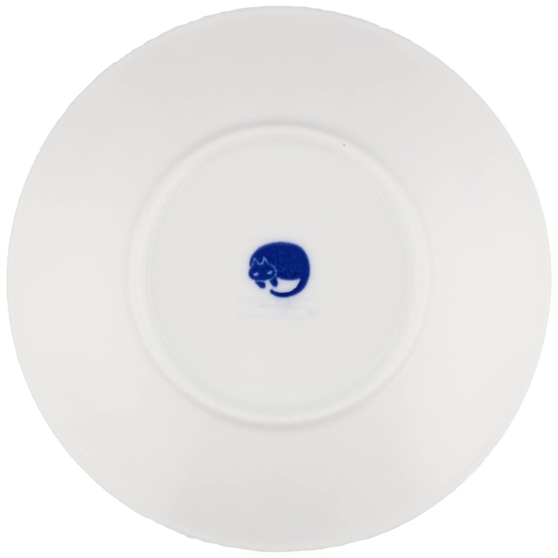 Ceramic Indigo Nohohon Cat Small Plate Mugi