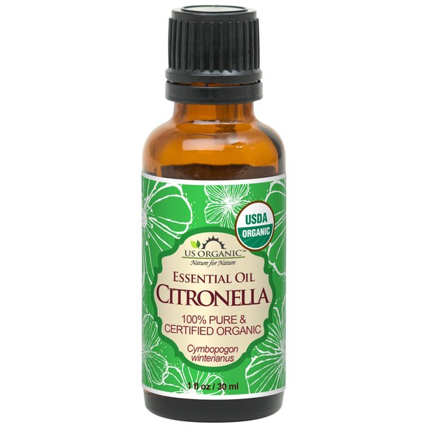 US Organic Citronella Essential Oil, USDA Certified, 100% Pure, 30