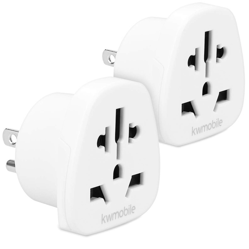kwmobile 2x Travel Adapter for USA Type B - Travel