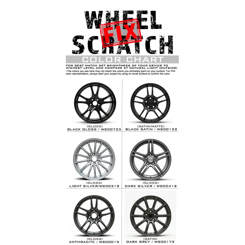 Wheel Scratch Fix® Gloss Black Touch Up Paint for Cars