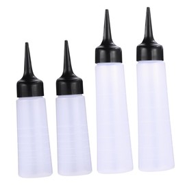 FOMIYES 4pcs Hair Dye Applicator Bottles Refillable Hair Coloring Shampoo Containers for Salon Use Includes Small Large for Easy Application and Precision Coloring