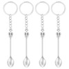 4PCS Mini Spoon Keychain Metal Tiny Spoons Small Spoons for