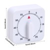 Kioiner Mechanical Kitchen Timer, 60 Minute Countdown Timer, Square Visual