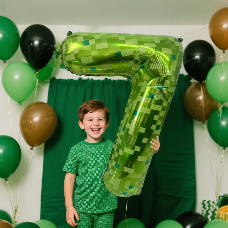 数字 バルーン グリーン 40インチ 数字7 風船 誕生日 飾り付け ナンバーバルーン ハッピーバースデー