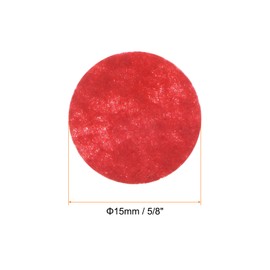 QUARKZMAN 600 Pieces Round Felt Circles, 15 mm 5/8 Inch Precut Felt Craft Pads, Non-Woven Mini Felt Circles for DIY Sewing Craft Projects, Crafts, Red