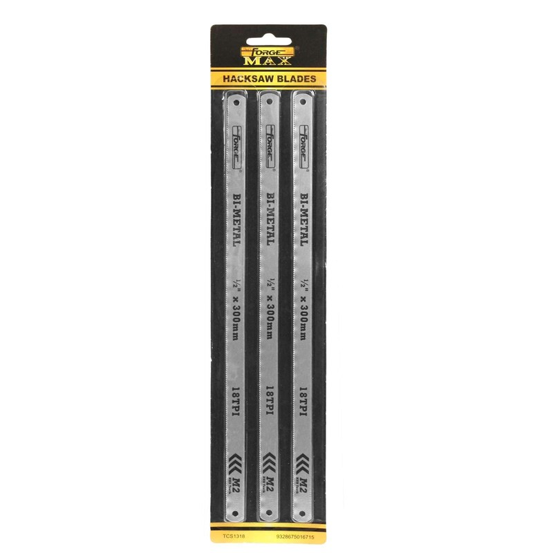 FORGE 12 Inch Hacksaw Blades for Metal, 300mm x 18T