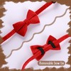 Sliverdew 2 Pcs Velvet Cat Collar with Bell and Bowtie,