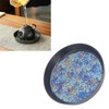 Small Tea Tray Complex Pattern Round Alloy Decorative Tea Serving