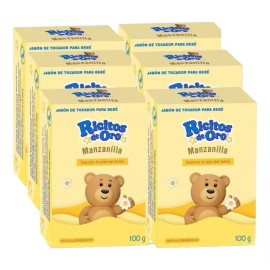 Ricitos de Oro  4 Pcs Jabón Ricitos De Oro Manzanilla Hipoalergeni 100g C/u