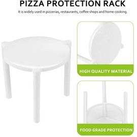 LATRAT Pack of 100 Spacers for Pizza Cups, Plastic Pizza Spacer, Pizza Saver Lid Support, Economy Stand, Plastic, Pizza Support for Restaurant Catering Boxes