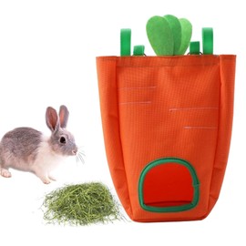 EsiFare Pasture Storage Rabbit, Cute, Fabric Grass Feeder, No Mess, Guinea Pig Food, Hamster, Rabbit, Interior Cage, Washable, Hanging, Small Animal Breeding, Large Capacity